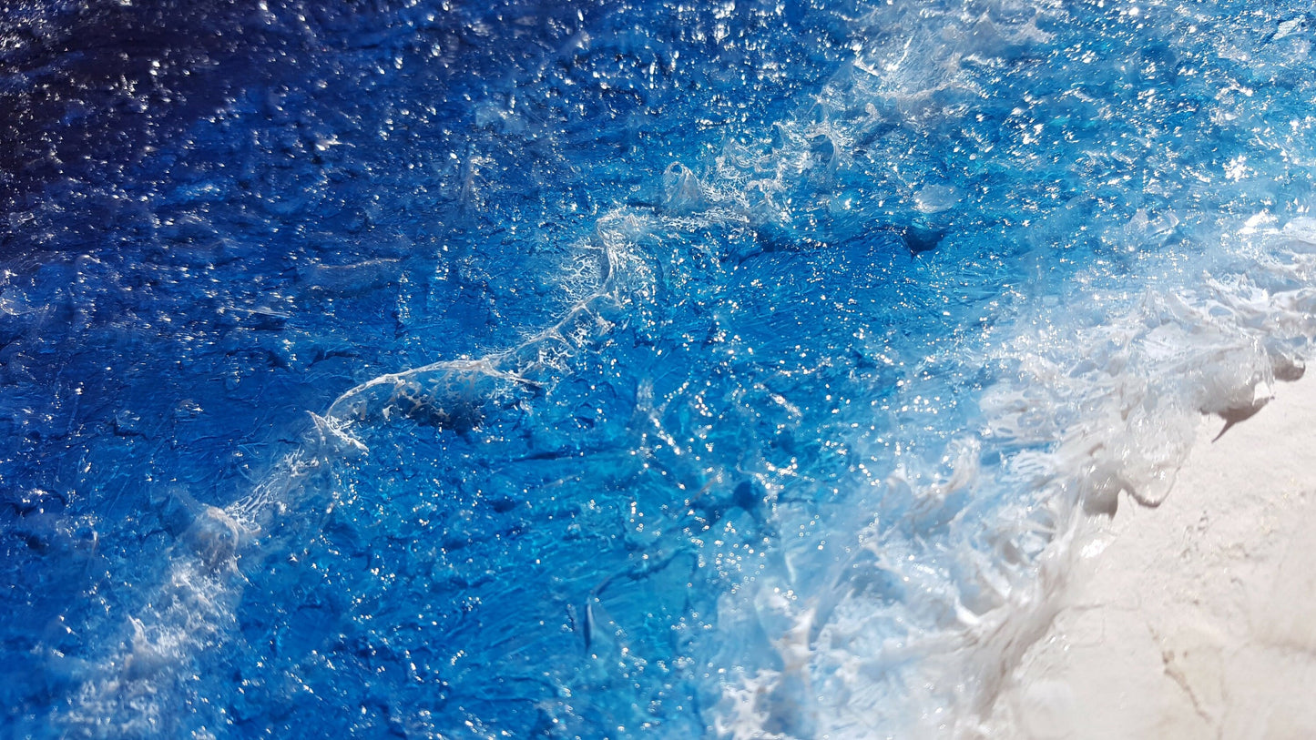 Ocean Wall art, Resin ocean Painting, Ocean Painting RishStudio