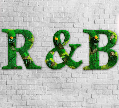 Moss Letters | Custom Wall Letters | Custom logo | Preserved moss Letters RishStudio