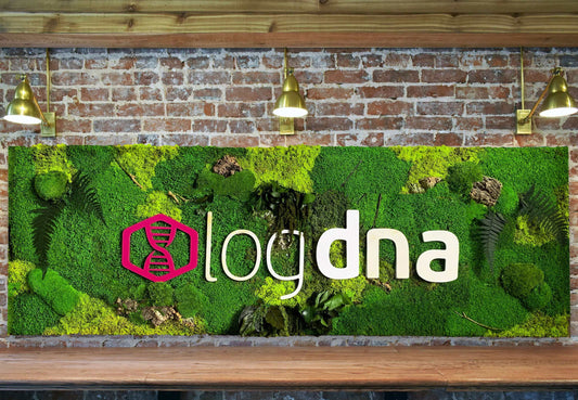 bespoke preserved moss art, air purifying plants, moss logo png, moss logo design, custom moss sign, moss words on wall