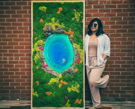 Bringing Nature Indoors: My Guide to Preserved Moss & Resin Wall Art