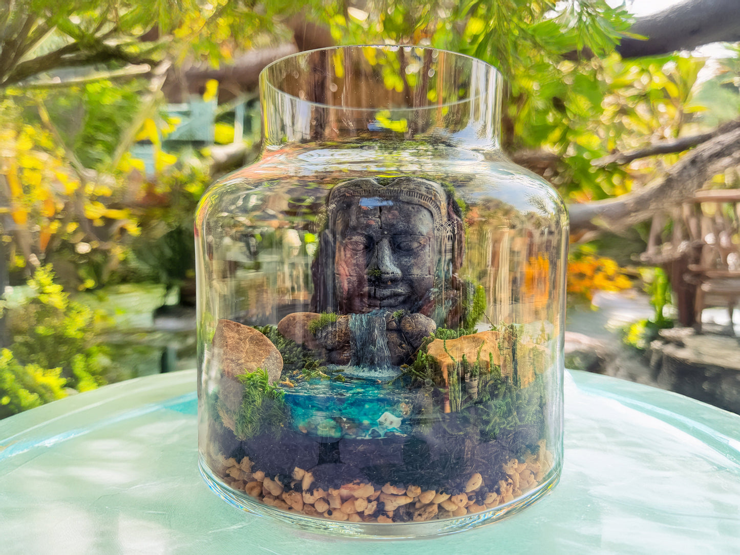 Buddha Terrarium | Terrarium Kit with Glass Container RishStudio