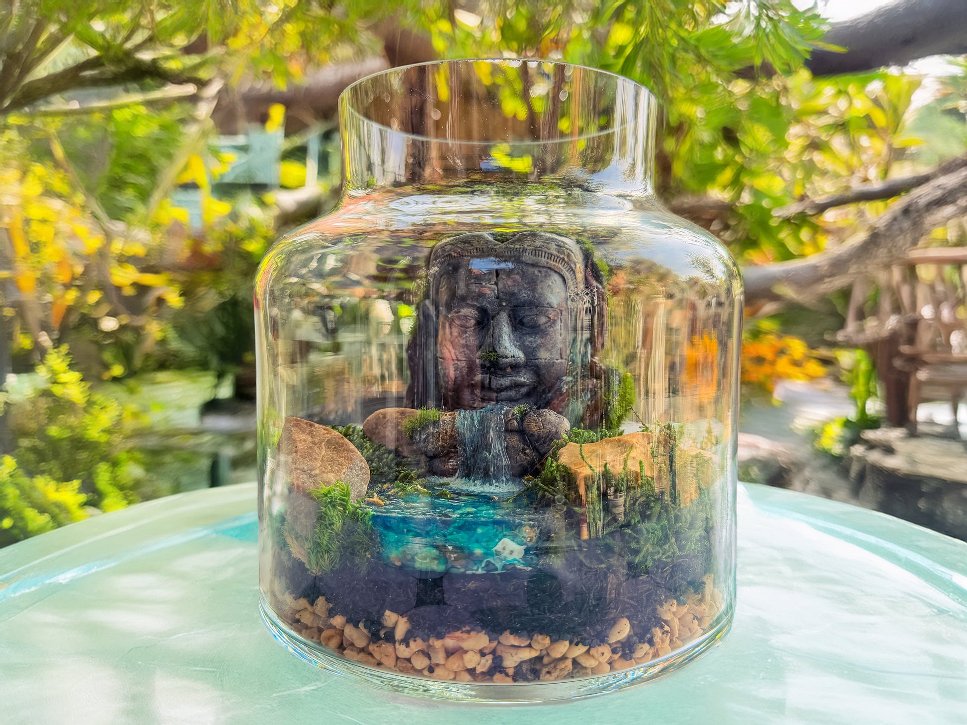Buddha Terrarium | Terrarium Kit with Glass Container RishStudio