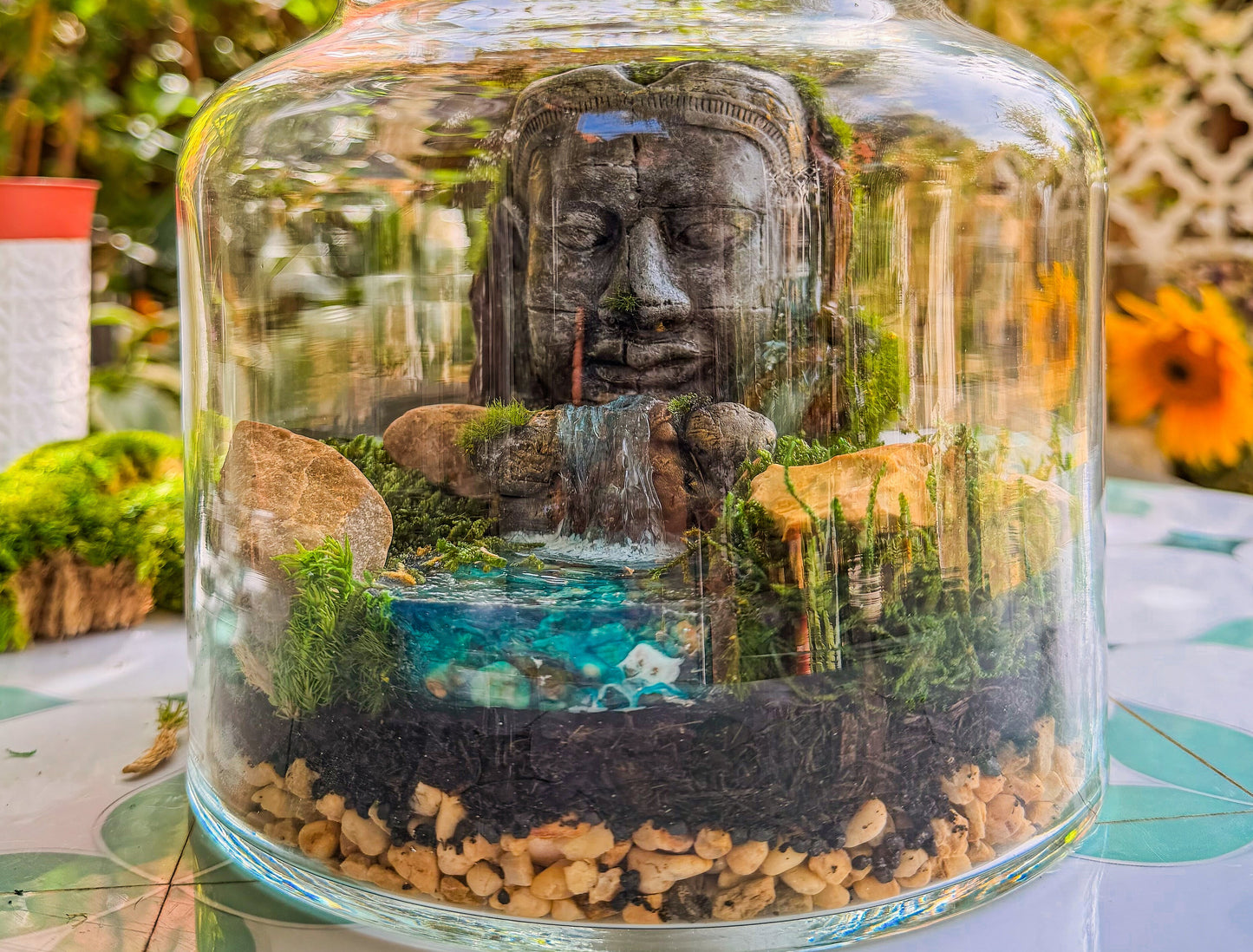 Buddha Terrarium | Terrarium Kit with Glass Container RishStudio