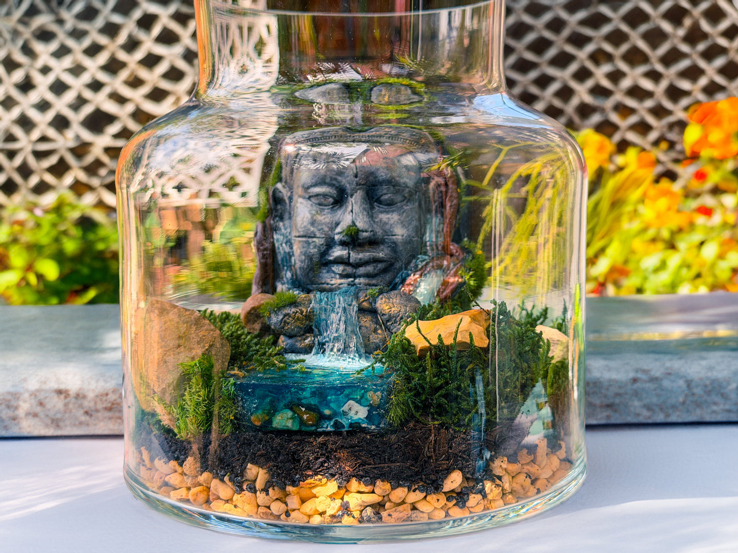 Buddha Terrarium | Terrarium Kit with Glass Container RishStudio