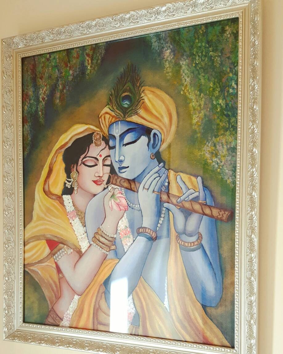 Radha Krishna painting | Radha Krishna Wall Art RishStudio