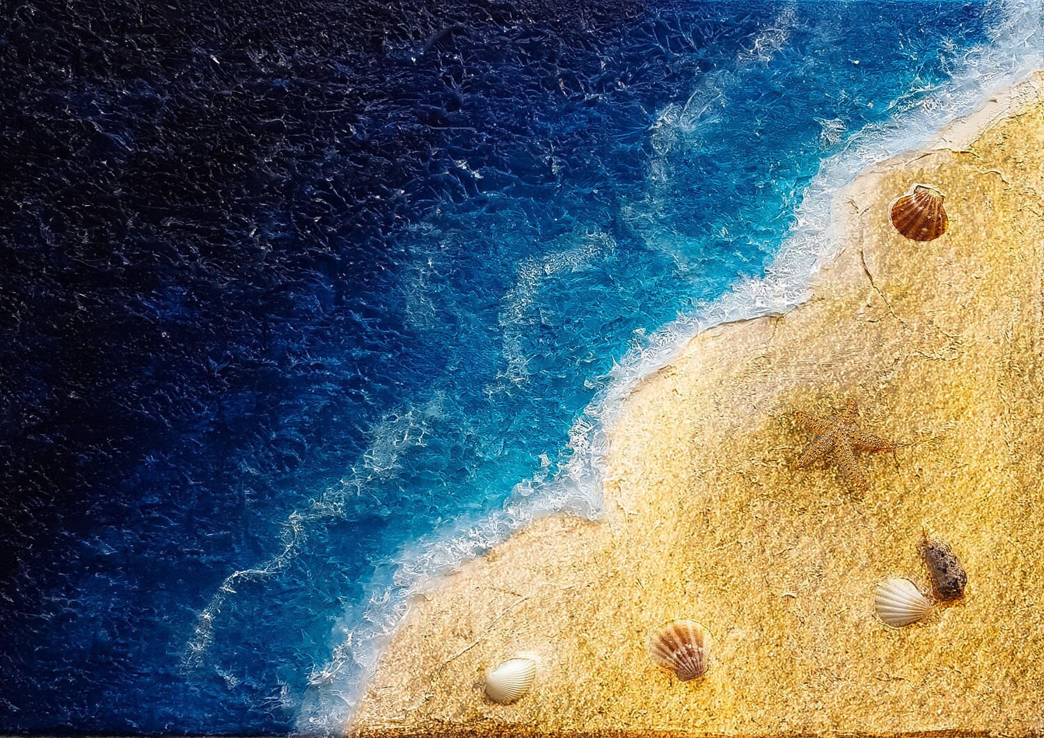 Ocean Wall art, Resin ocean Painting, Ocean Painting RishStudio