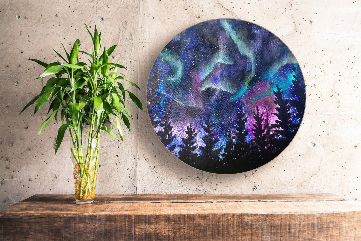 Northern Lights | celestial art | Galaxy painting RishStudio