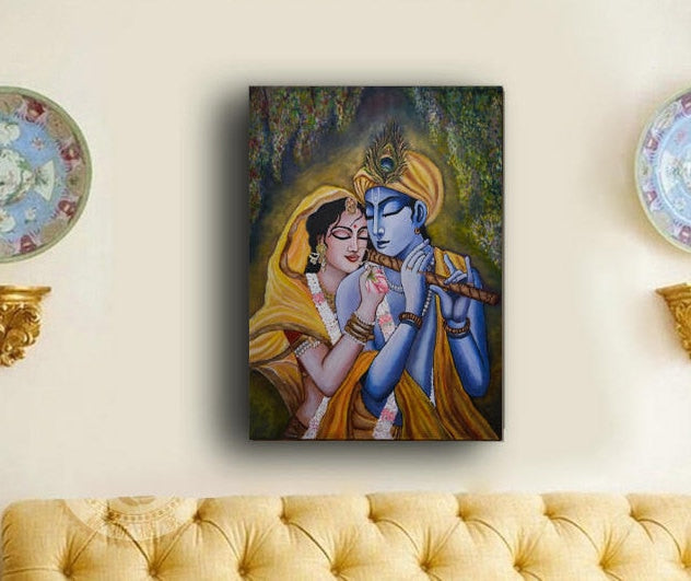 Radha Krishna painting | Radha Krishna Wall Art RishStudio