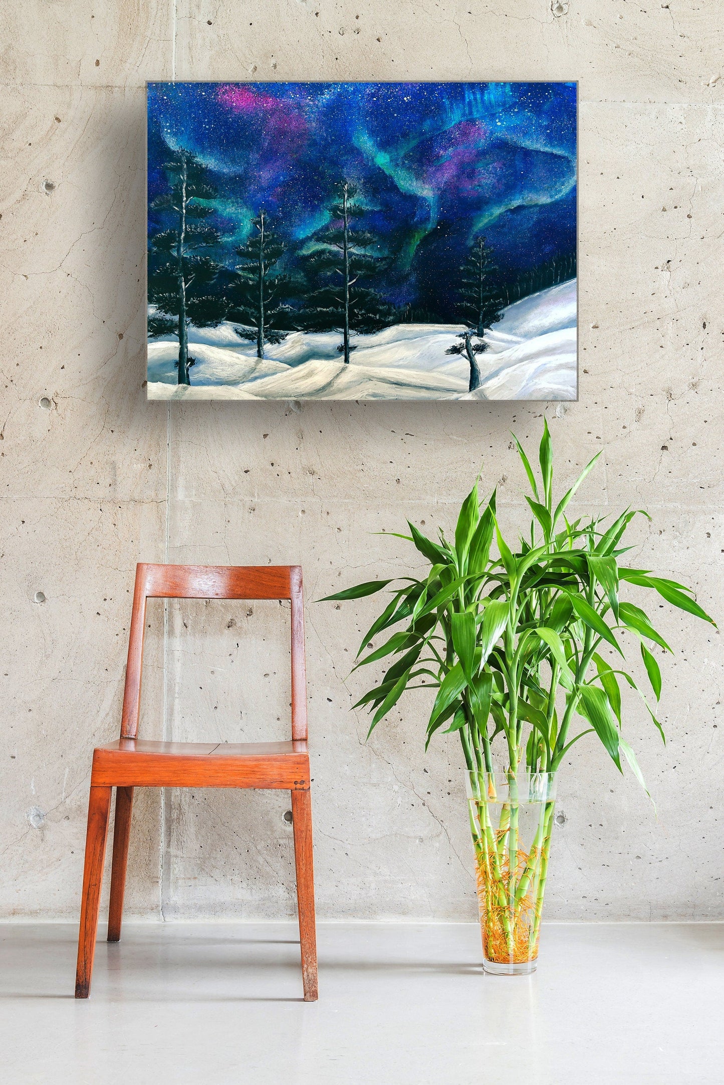 Northern Lights Acrylic Painting| northern light painting RishStudio