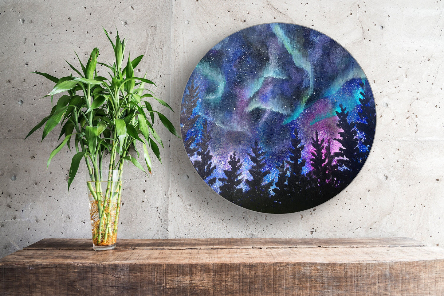 Northern Lights | celestial art | Galaxy painting RishStudio