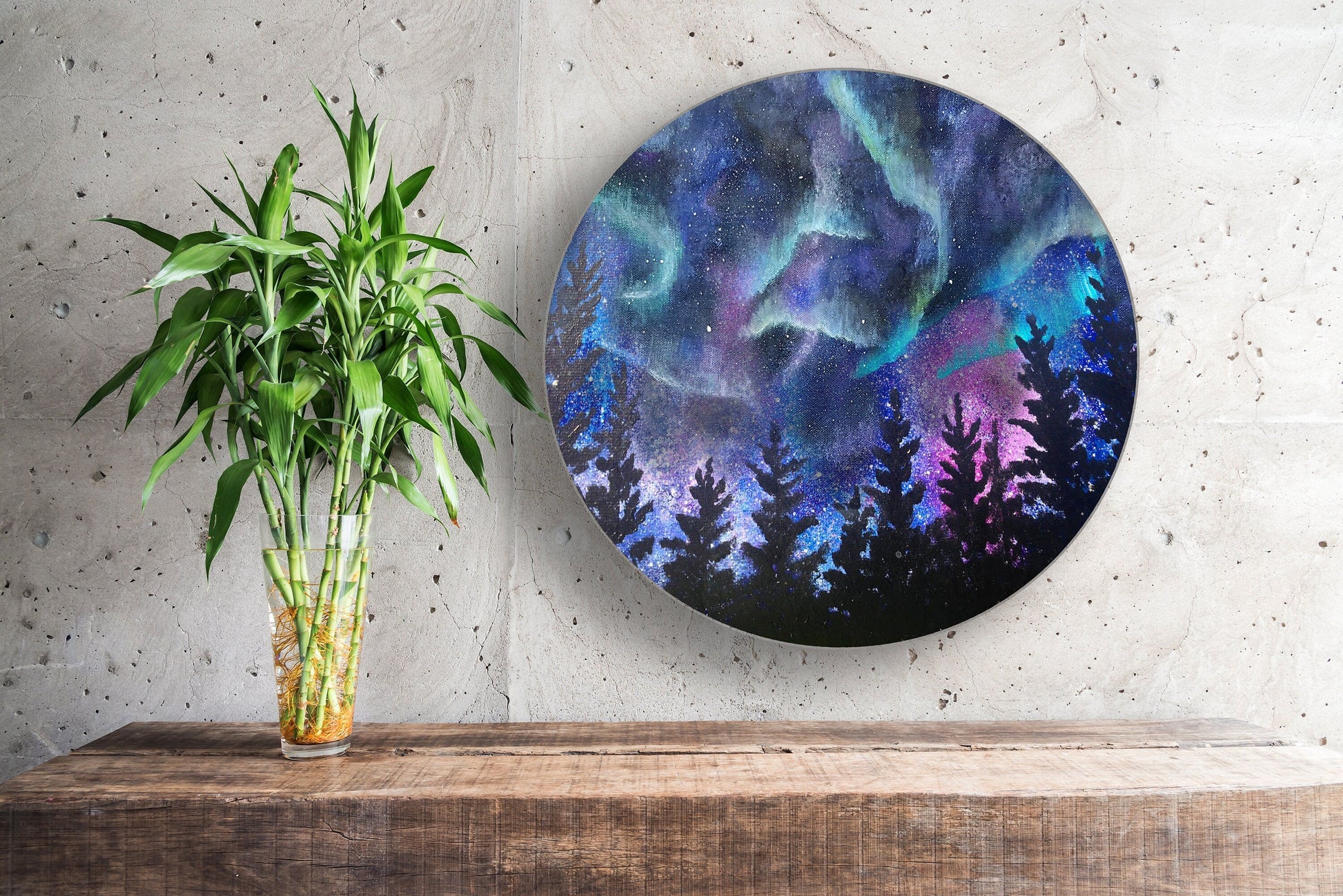 Northern Lights | celestial art | Galaxy painting RishStudio