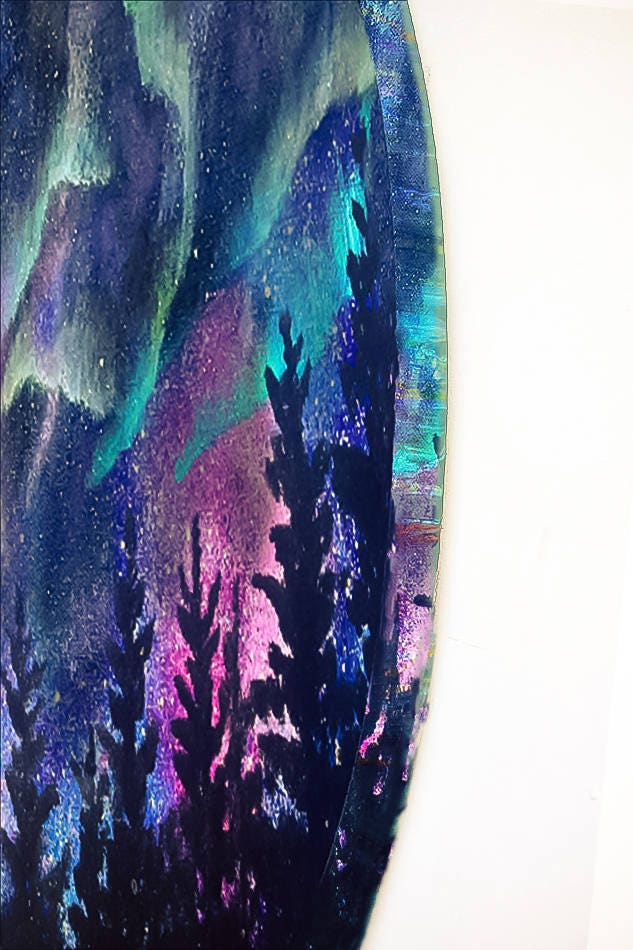 Northern Lights | celestial art | Galaxy painting RishStudio