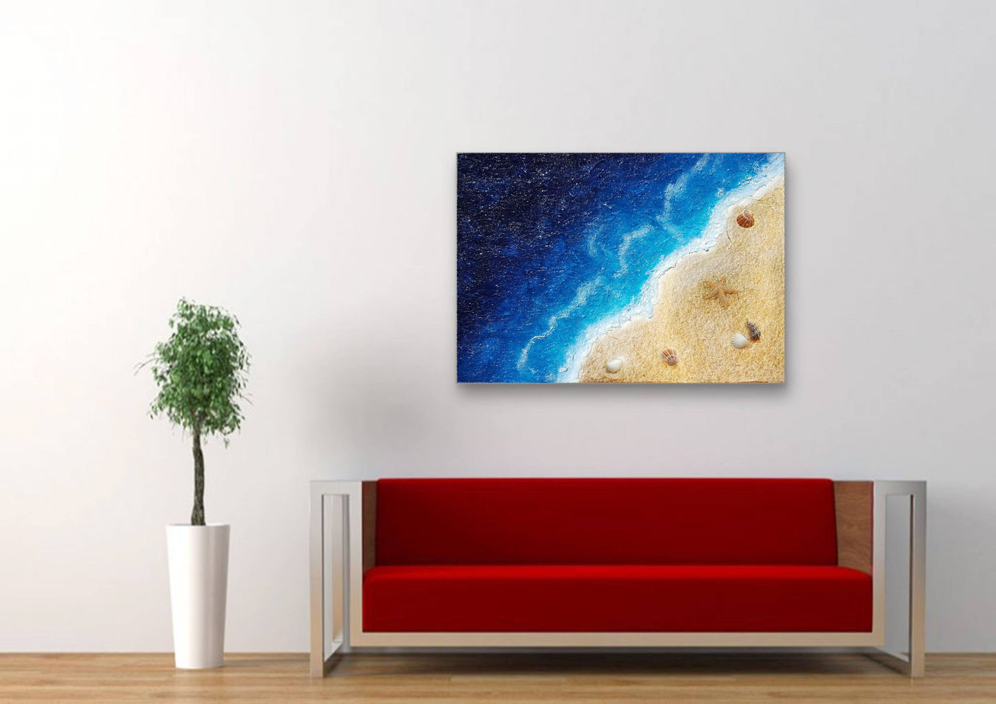 Ocean Wall art, Resin ocean Painting, Ocean Painting RishStudio