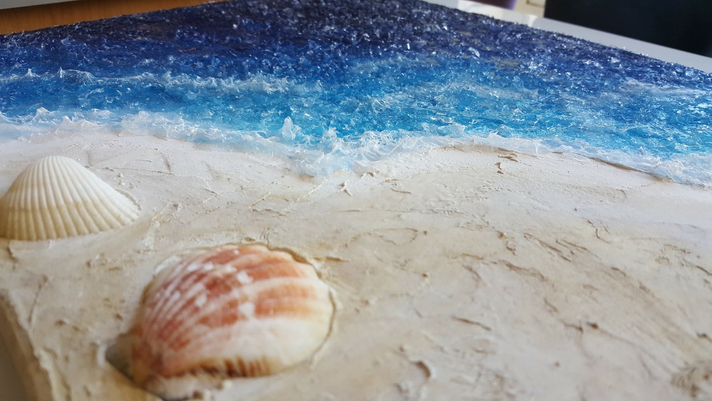 Ocean Wall art, Resin ocean Painting, Ocean Painting RishStudio