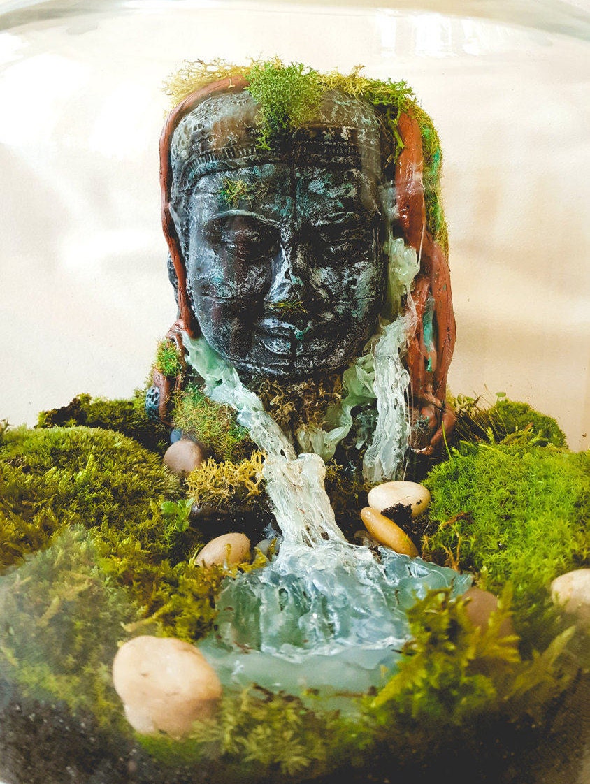 Buddha Terrarium | Terrarium Kit with Glass Container RishStudio