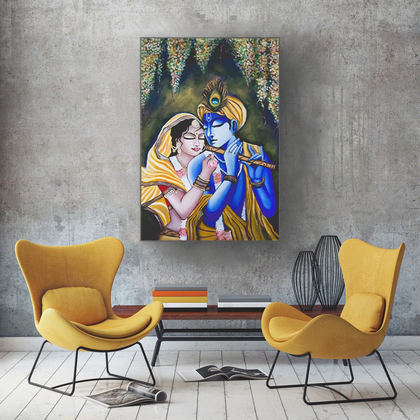 Radha Krishna painting | Radha Krishna Wall Art RishStudio