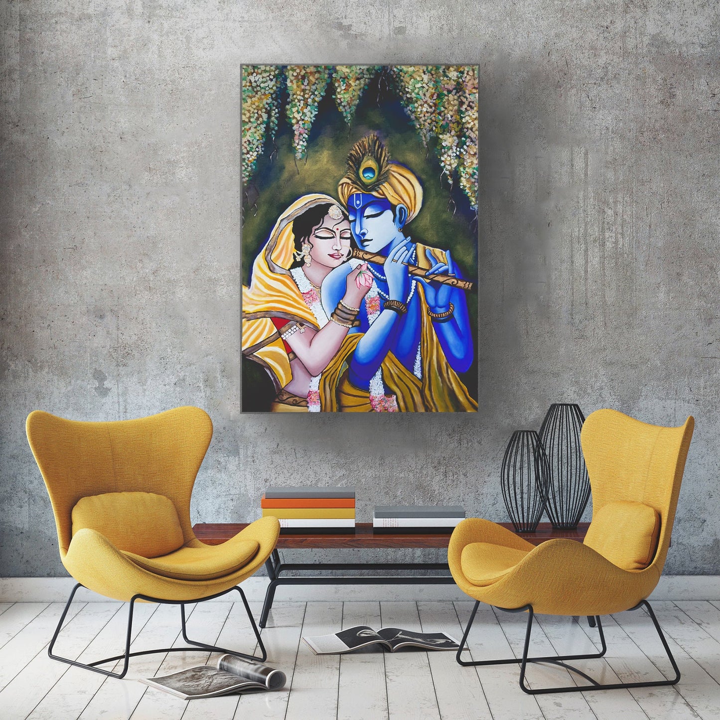 Radha Krishna painting | Radha Krishna Wall Art RishStudio