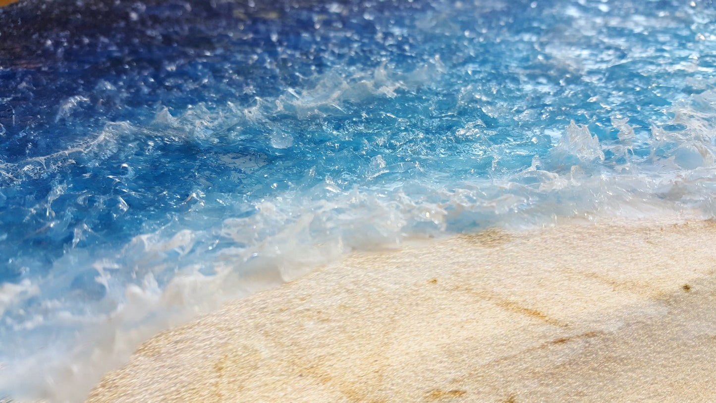 Ocean Wall art, Resin ocean Painting, Ocean Painting RishStudio