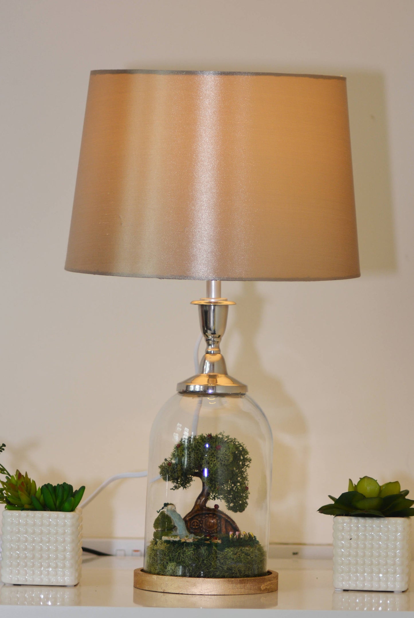 Hobbit Table lamp | Glass Cloche lamp | Lord of The Rings RishStudio