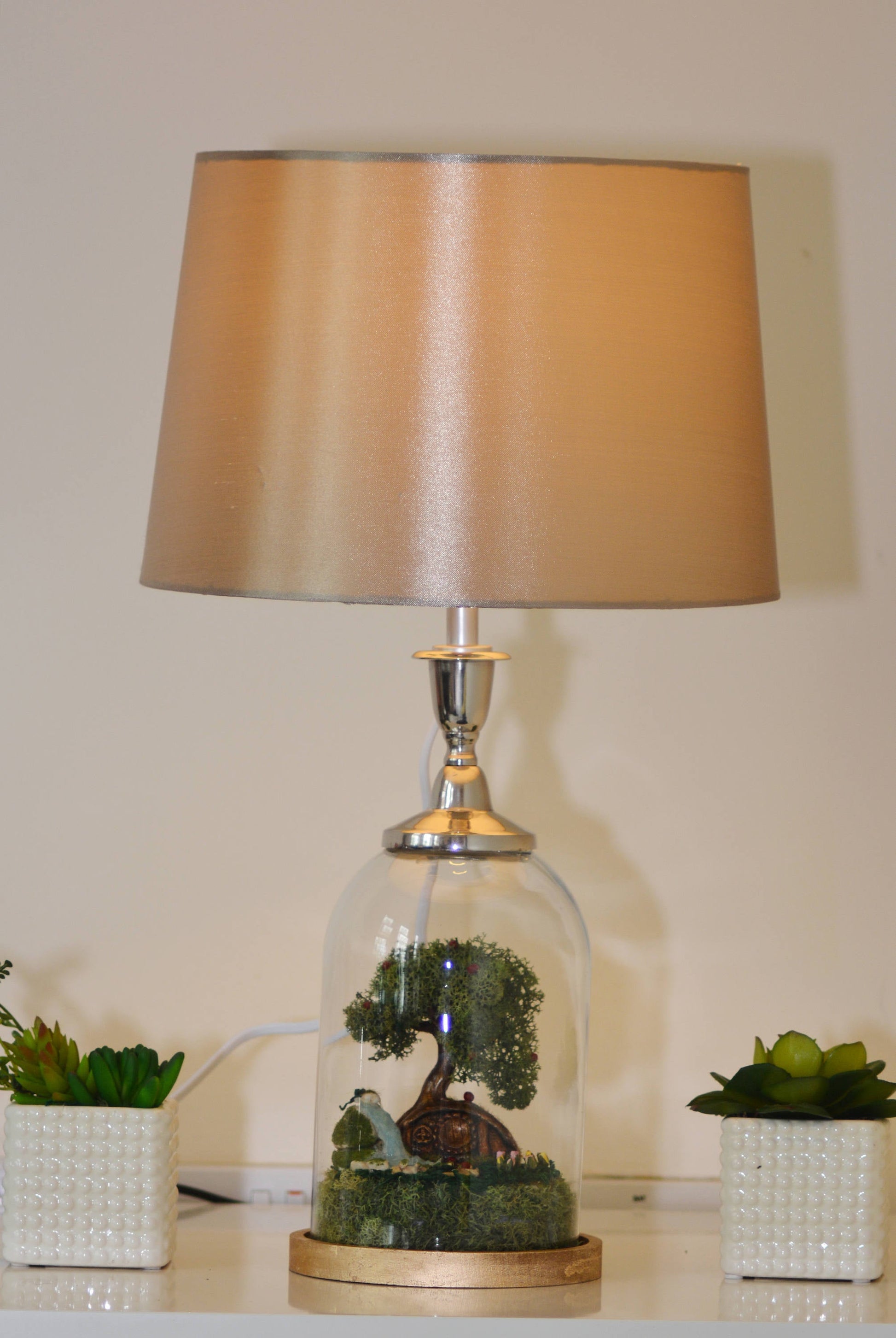 Hobbit Table lamp | Glass Cloche lamp | Lord of The Rings RishStudio