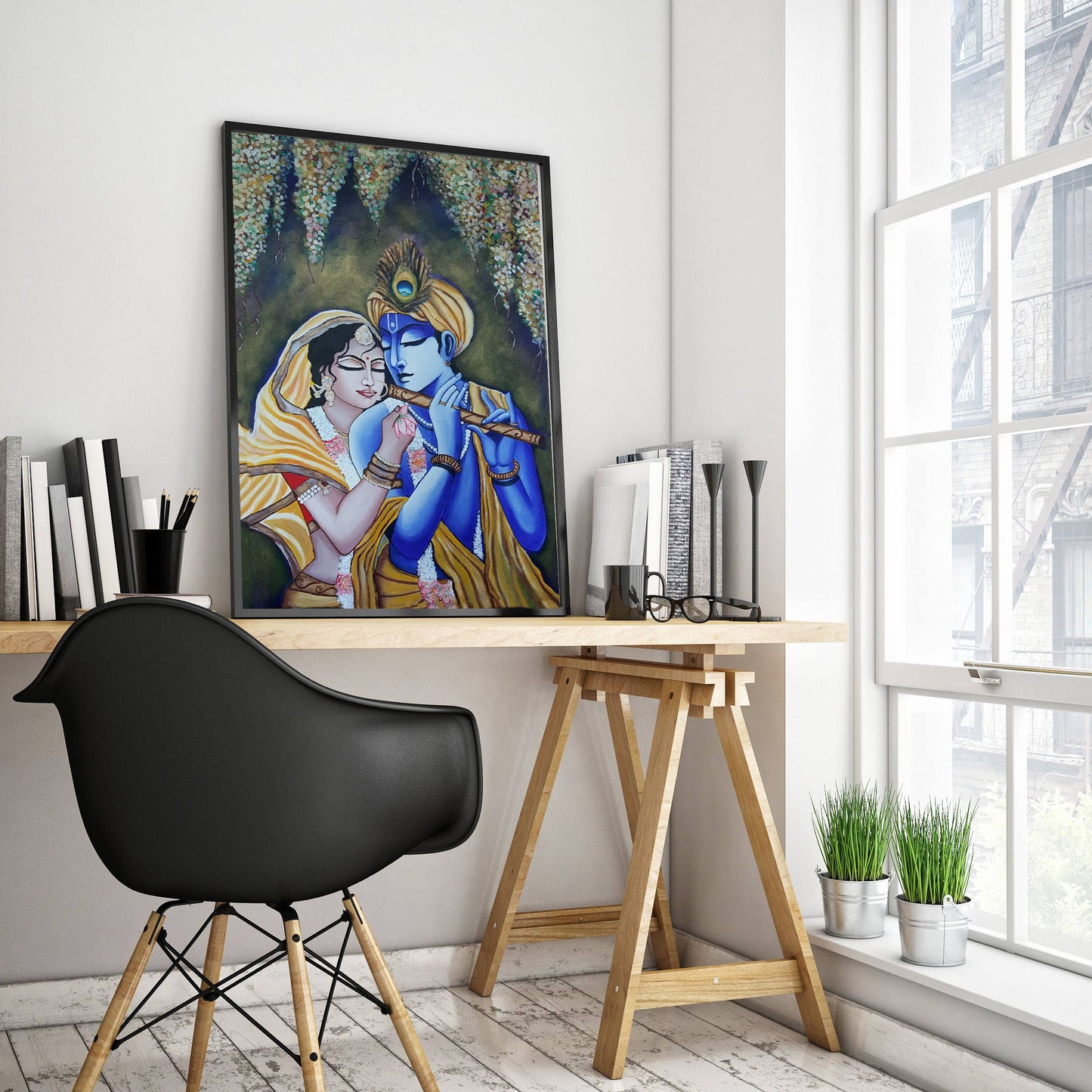 Radha Krishna painting | Radha Krishna Wall Art RishStudio
