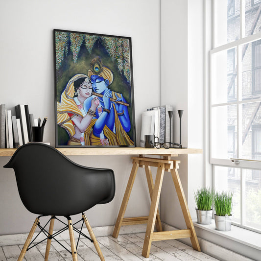 Radha Krishna painting | Radha Krishna Wall Art RishStudio