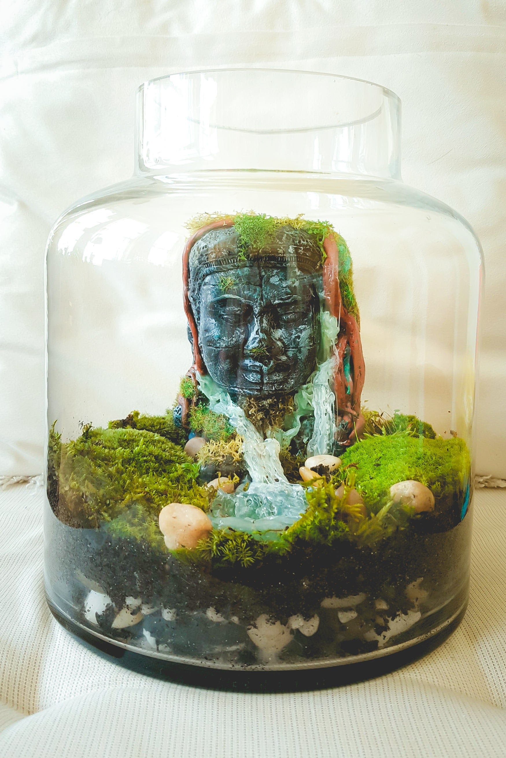 Buddha Terrarium | Terrarium Kit with Glass Container RishStudio