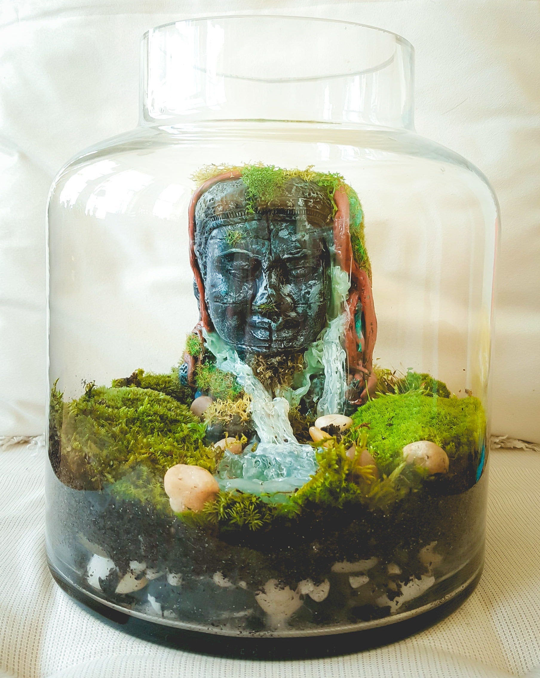 Buddha Terrarium | Terrarium Kit with Glass Container RishStudio