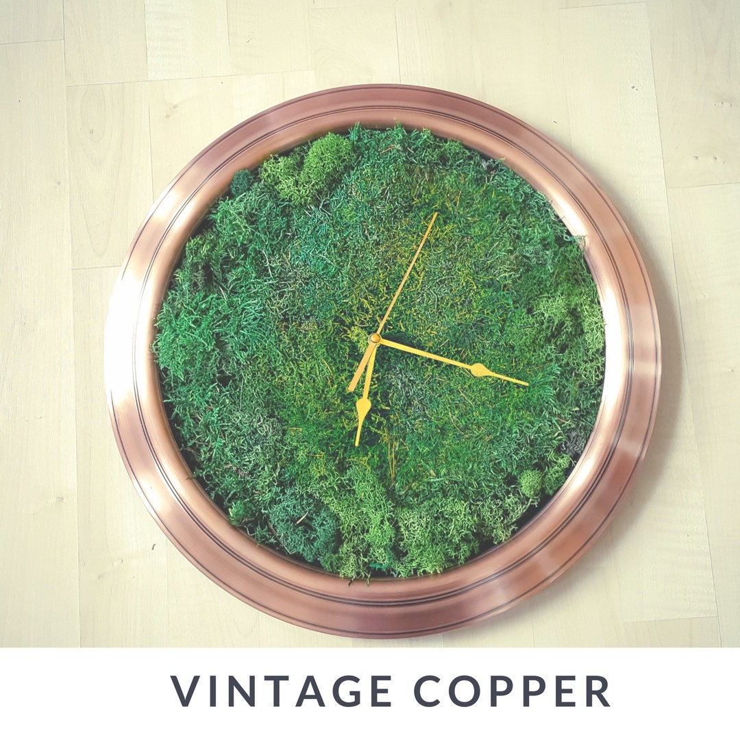 Moss Wall Clock | Kitchen clock | Modern Wall Clock RishStudio