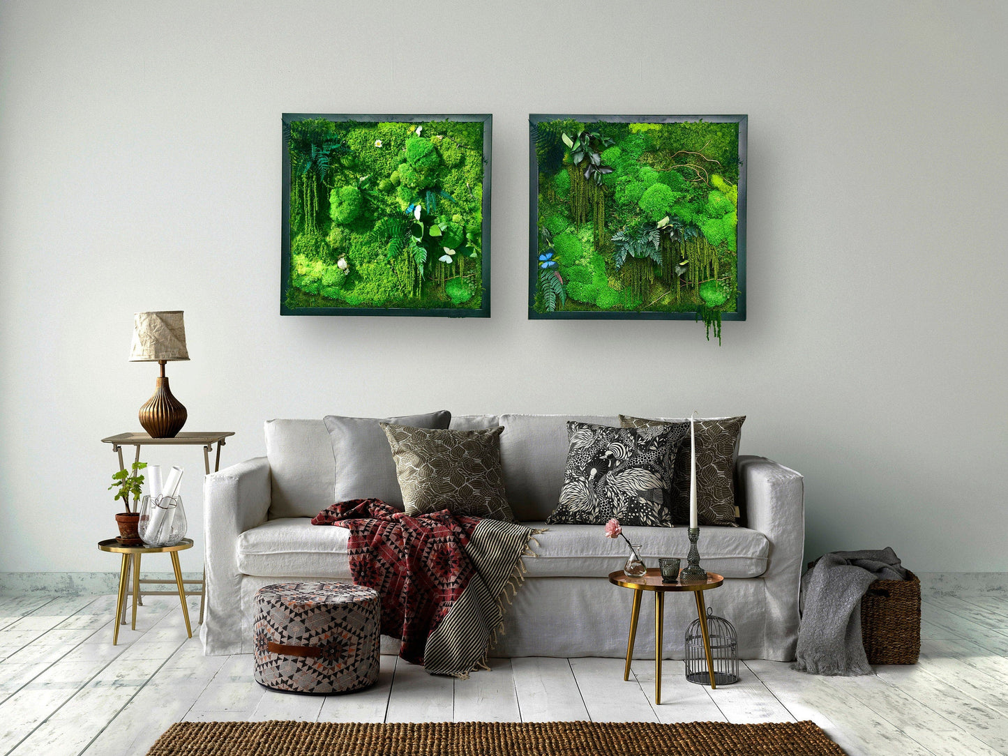 Moss Wall Art | Moss Wall Art set of two 50 x 50 CM RishStudio