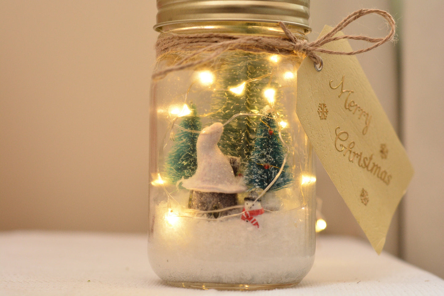 Christmas Mason Jar Light: Winter Wonderland Fairy Lights Christmas Gifts mossartbyrishstudio