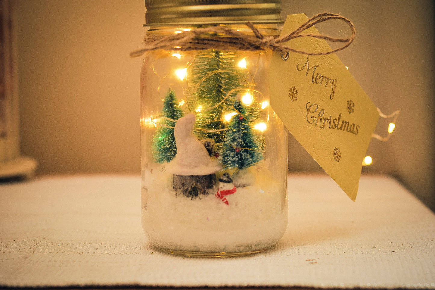 Christmas Mason Jar Light: Winter Wonderland Fairy Lights Christmas Gifts mossartbyrishstudio