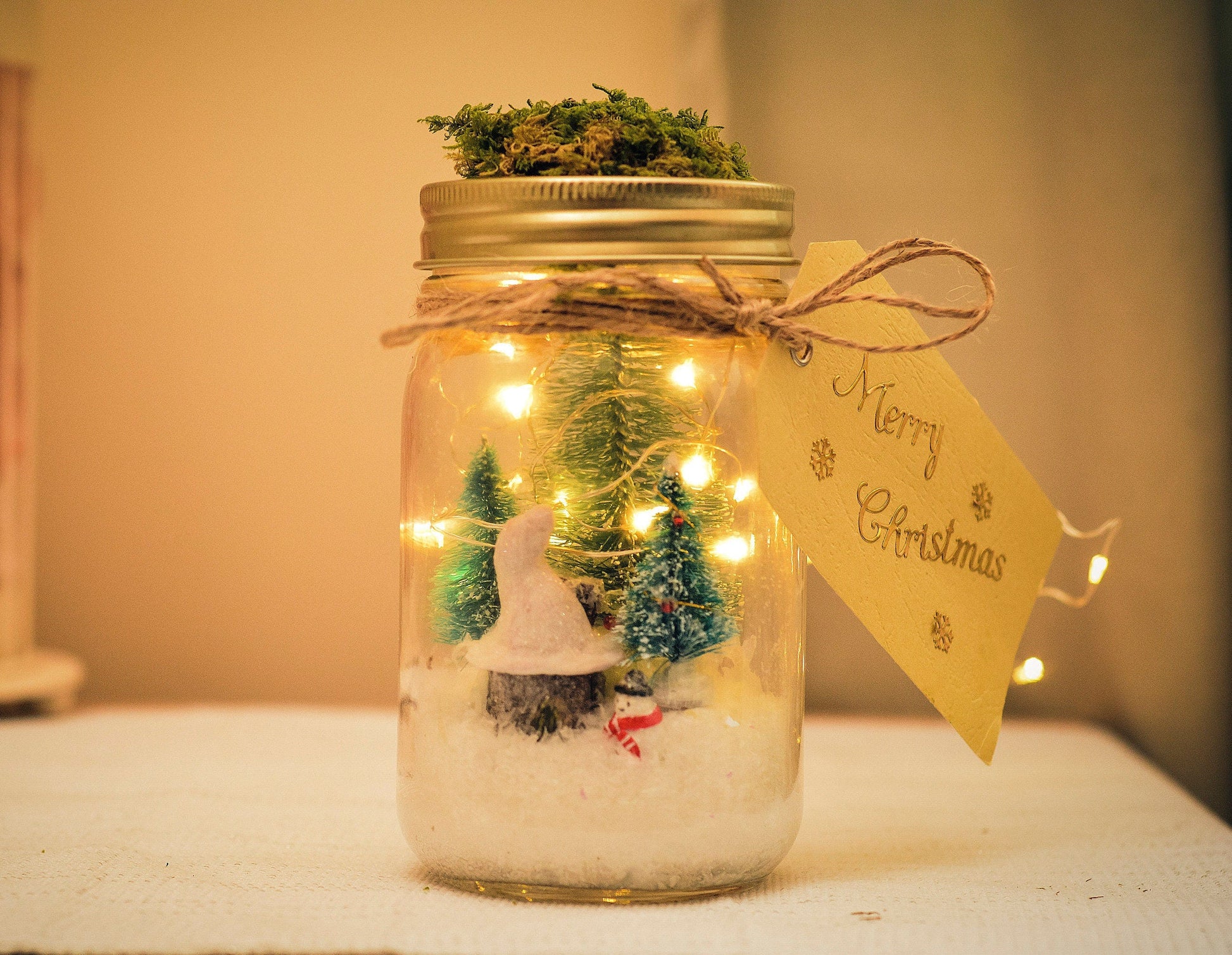 Christmas Mason jar lights | Lighted Mason Jars | Jar Light RishStudio