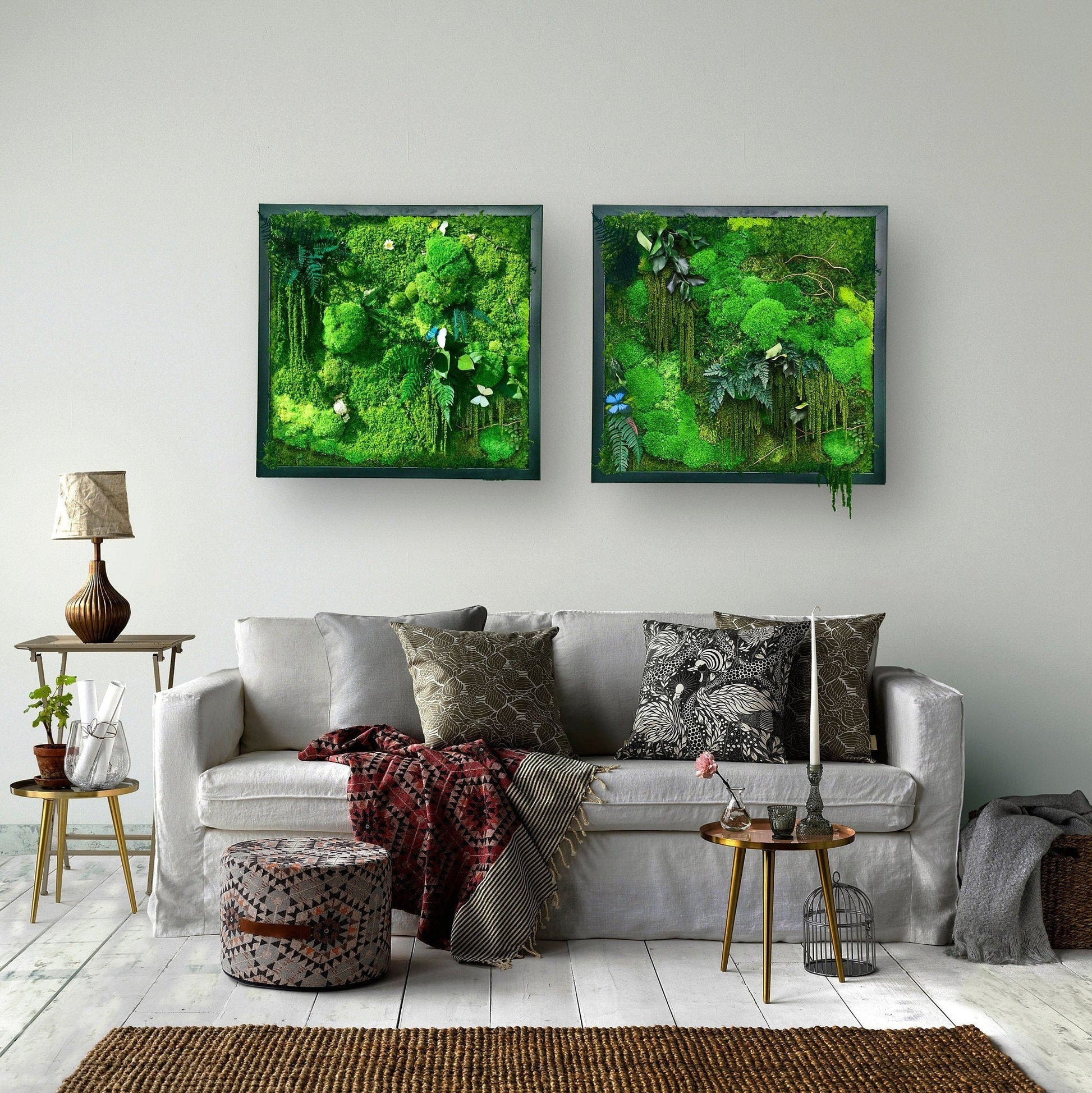 Moss Wall Art | Moss Wall Art set of two 50 x 50 CM RishStudio