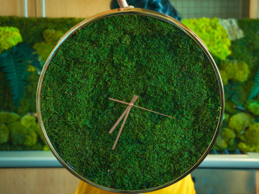 Moss Wall Clock | Kitchen clock | Modern Wall Clock RishStudio