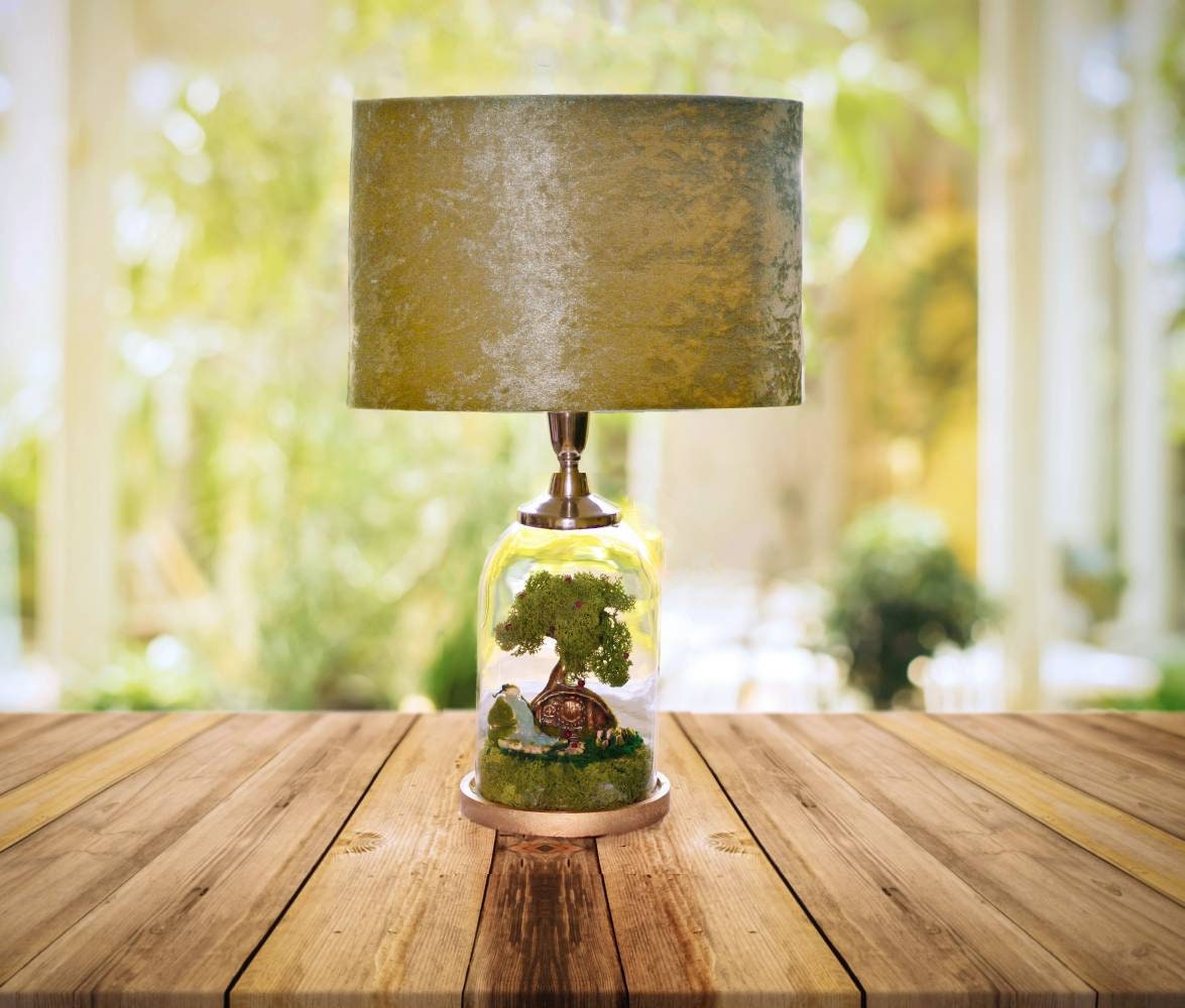 Hobbit Table lamp | Glass Cloche lamp | Lord of The Rings RishStudio