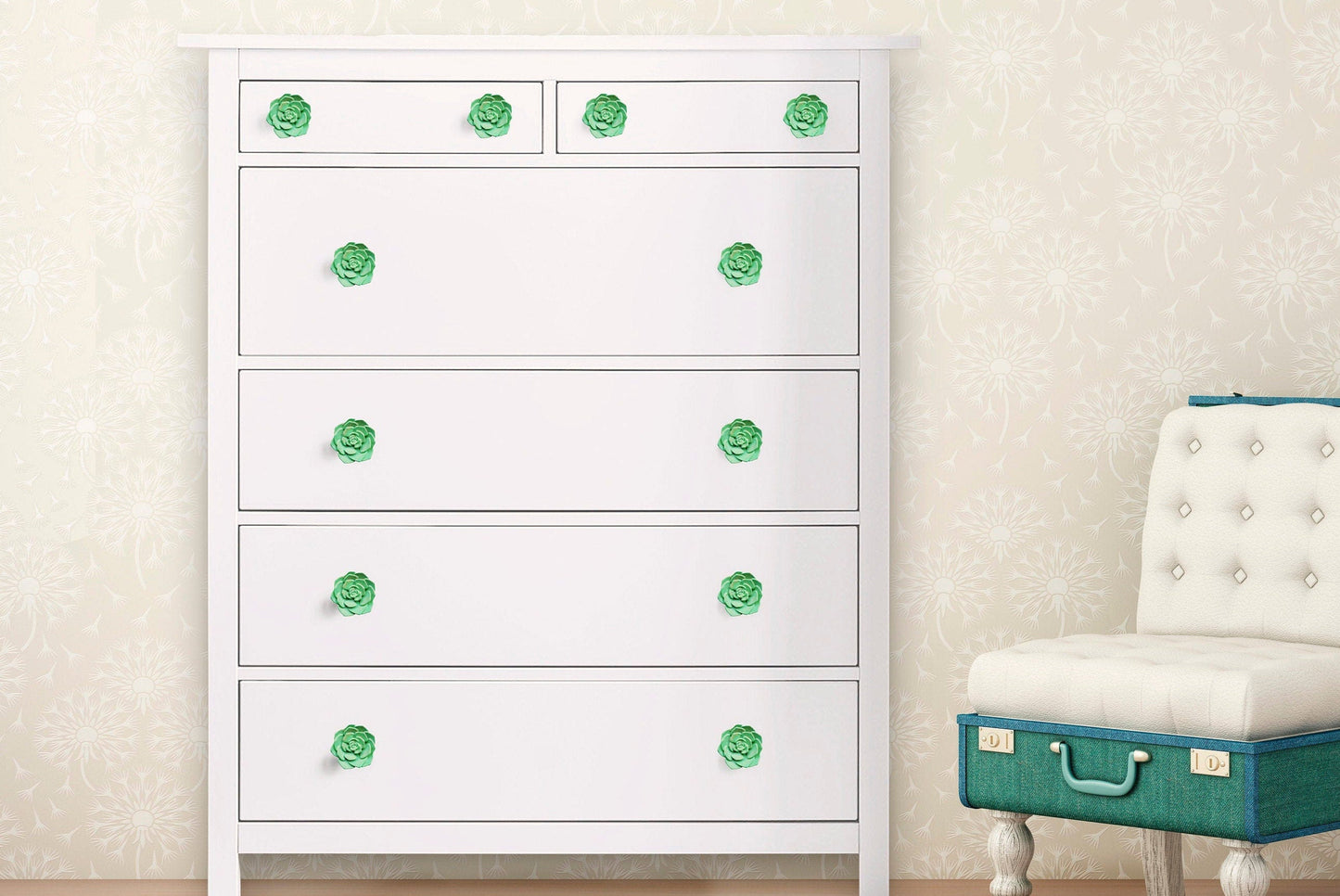 Succulent knobs and pulls | Cacti & Succulent Drawer Pulls RishStudio