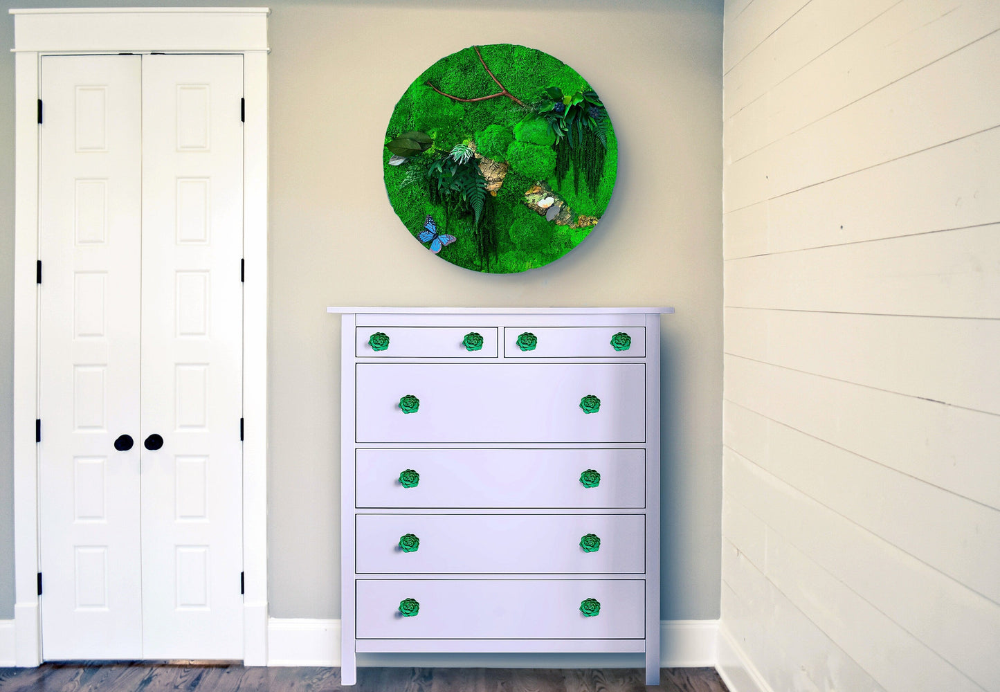 Circular Moss Wall | Round Moss Art | Preserved Moss Art | Moss Wall RishStudio