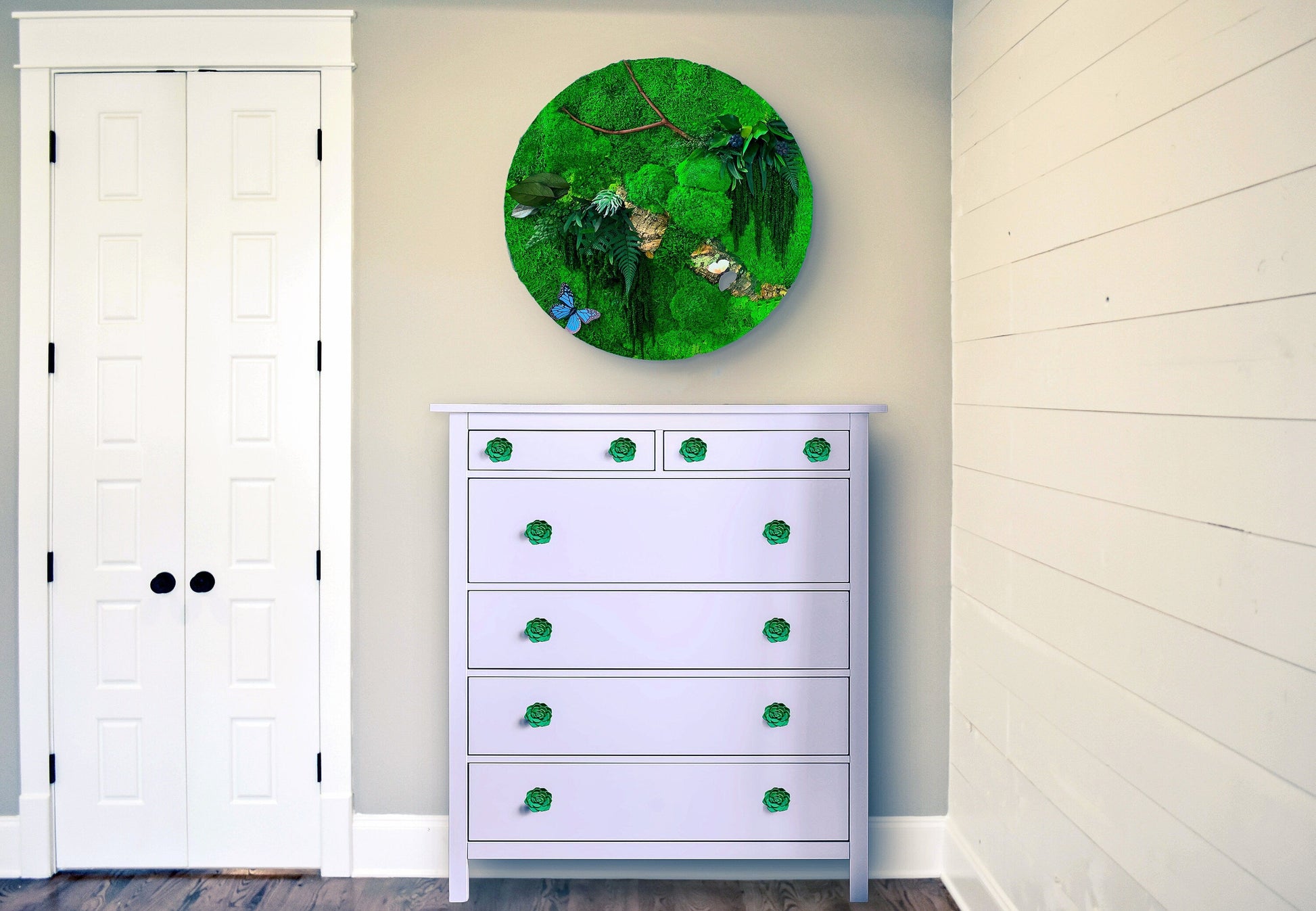 Circular Moss Wall | Round Moss Art | Preserved Moss Art | Moss Wall RishStudio