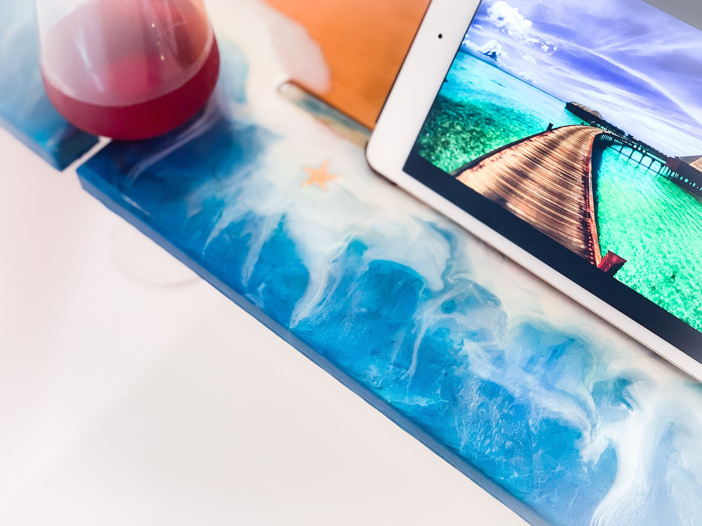 Bath Tray | Wood Bathtub Tray | Bath Shelf mossartbyrishstudio