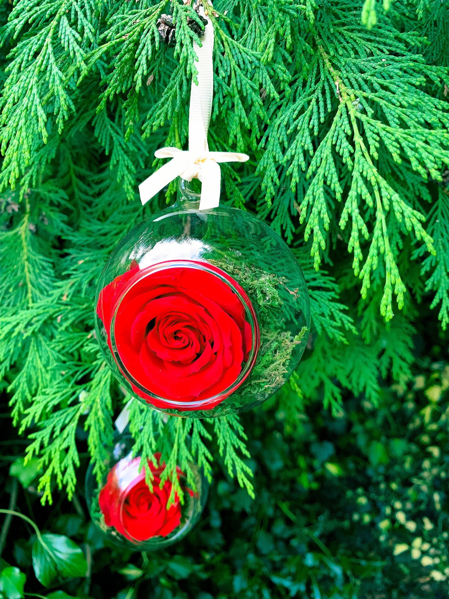 Christmas Baubles | Floral Christmas decorations | Filled Christmas Baubles RishStudio