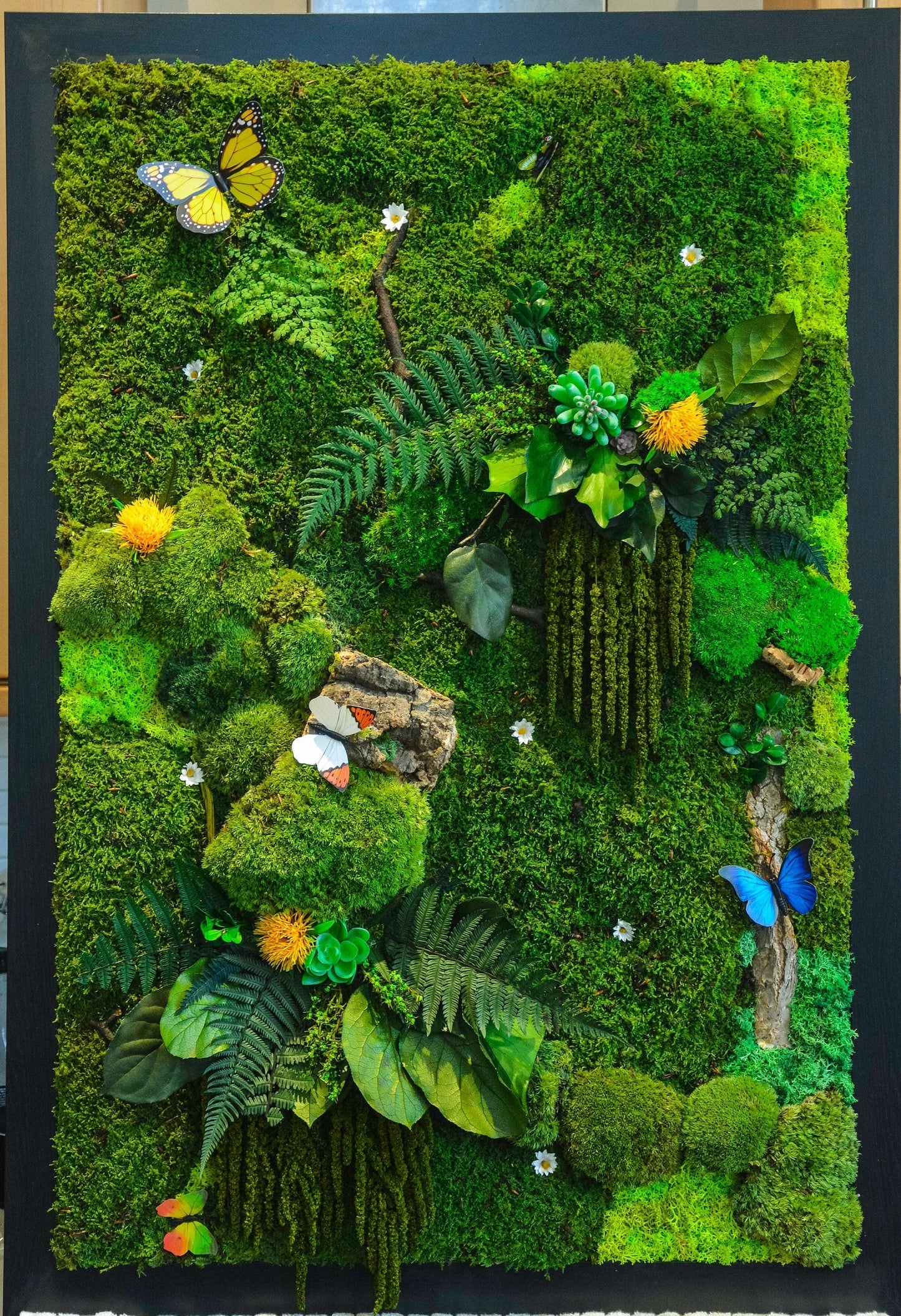 Set of 3 Moss wall art Frame |  Moss wall | Moss wall art 91 x 61 CM RishStudio