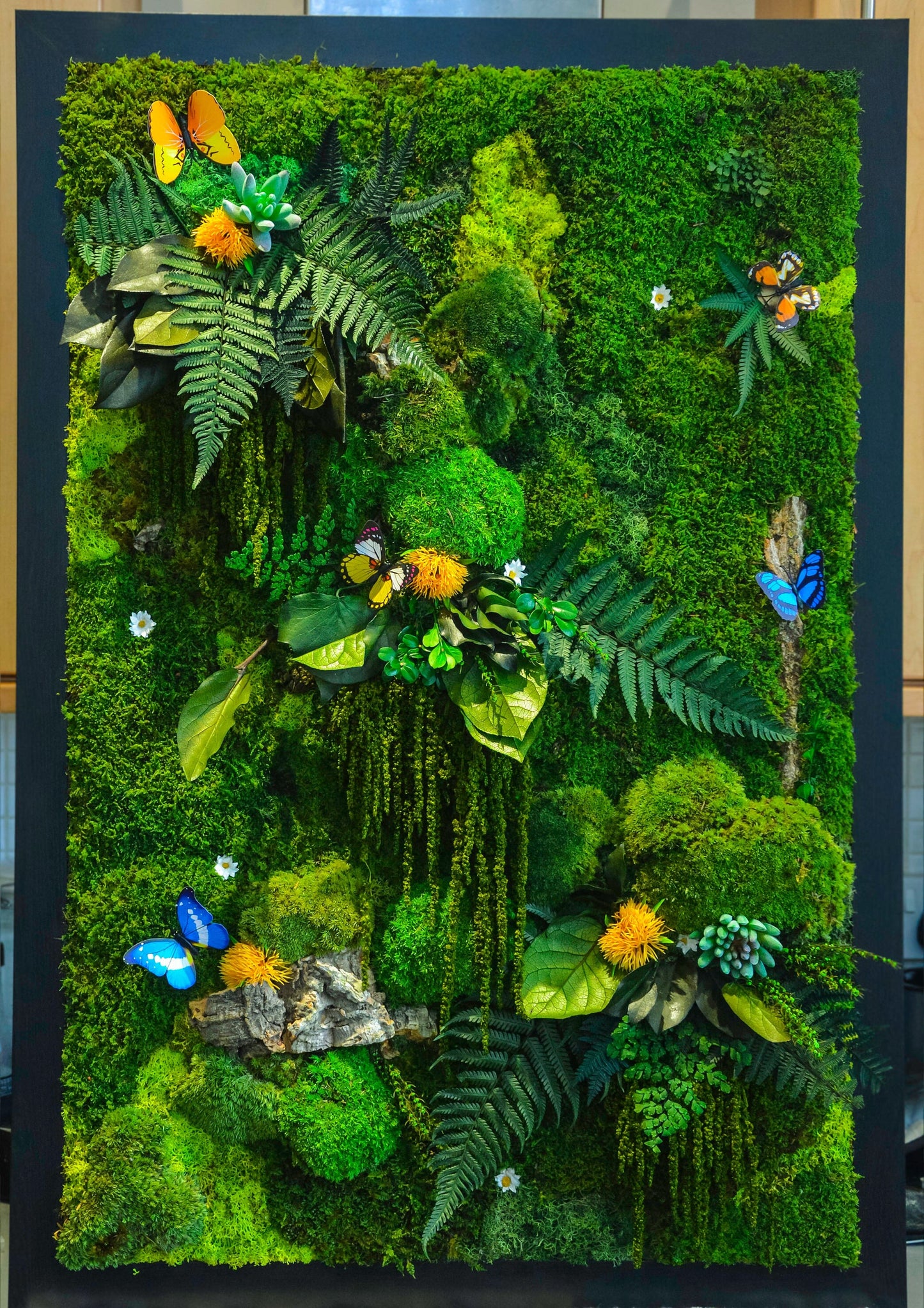 Set of 3 Moss wall art Frame |  Moss wall | Moss wall art 91 x 61 CM RishStudio