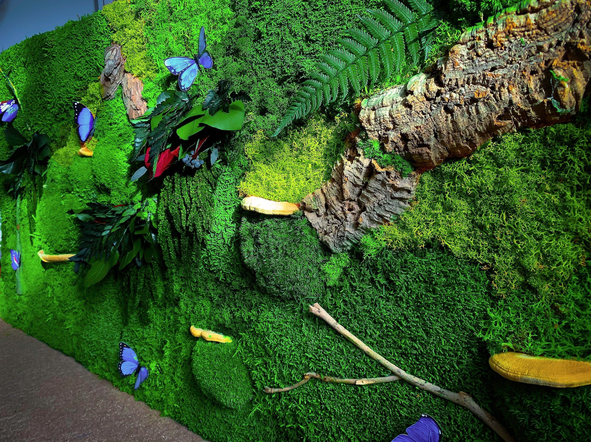 Set of two 60 x 60cm Moss Panels | Preserved Moss Wall | Mushroom Moss Art RishStudio