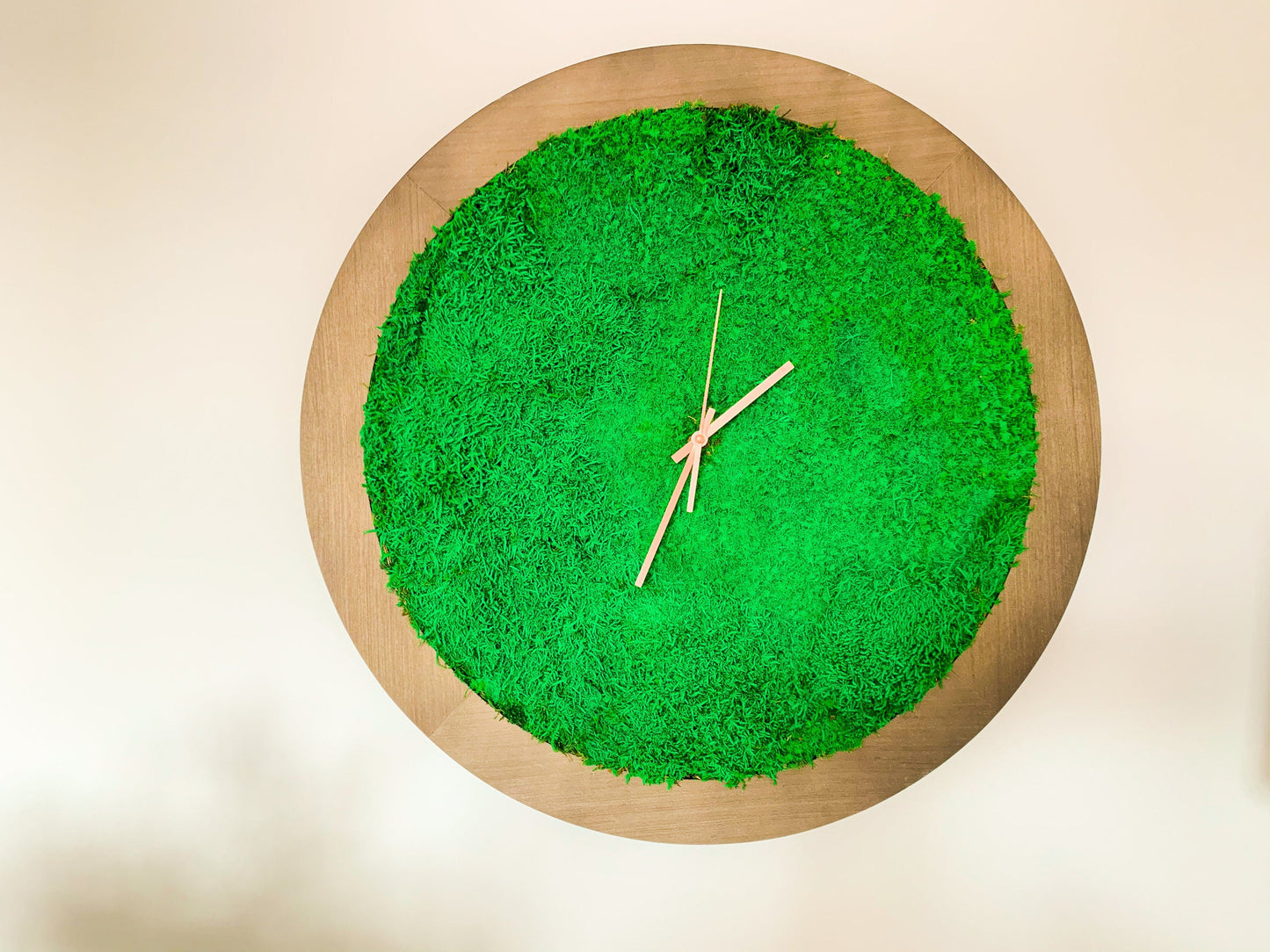 Large wooden wall clock | Oversized wooden Clock | Moss wall Clock mossartbyrishstudio