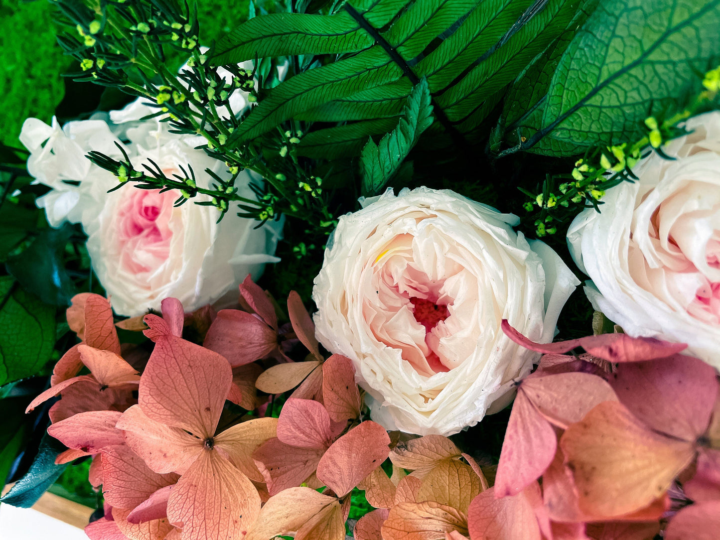 Moss Wall with garden ornaments Wall Hanging mossartbyrishstudio