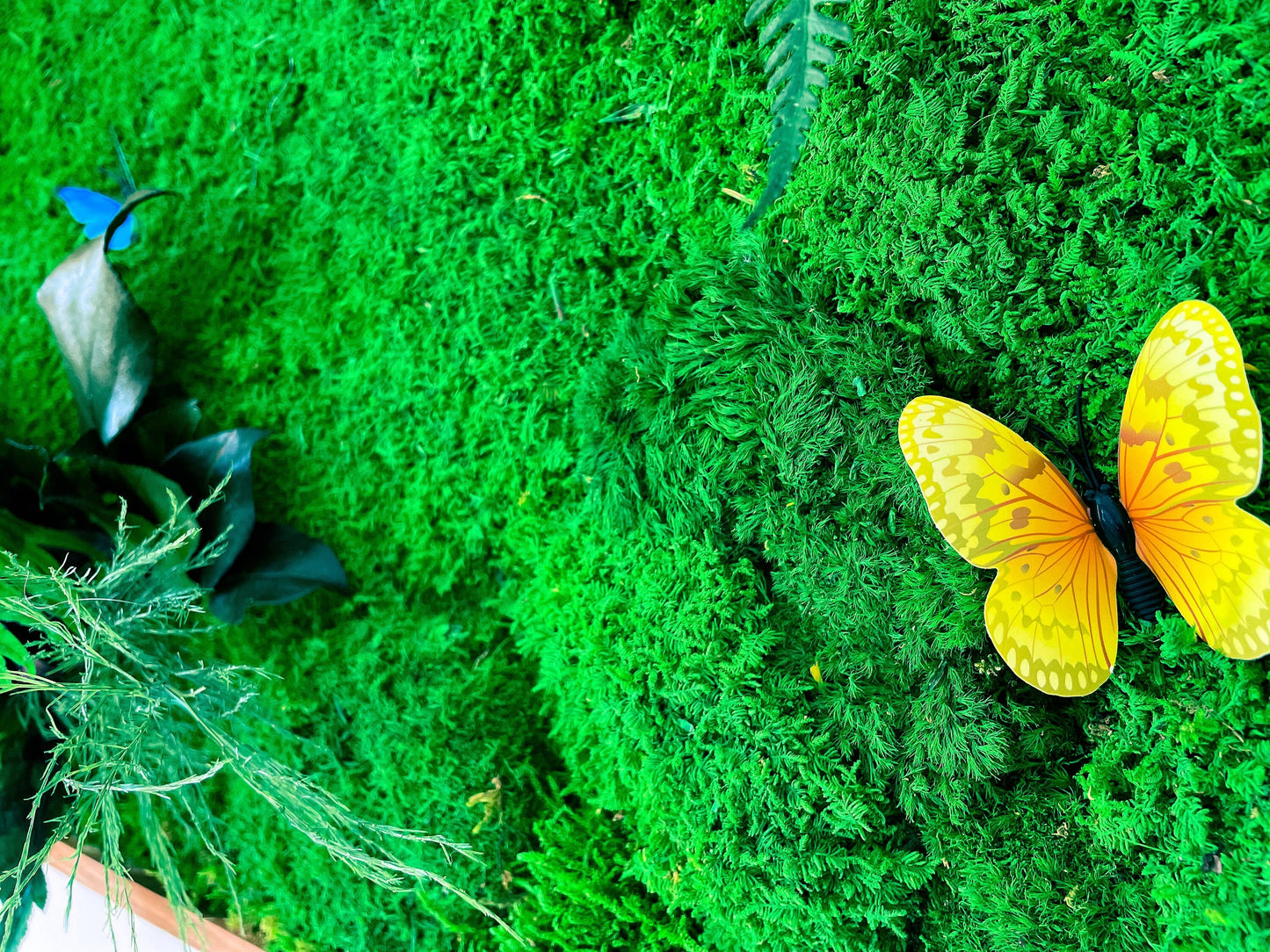 Moss Wall with garden ornaments Wall Hanging mossartbyrishstudio