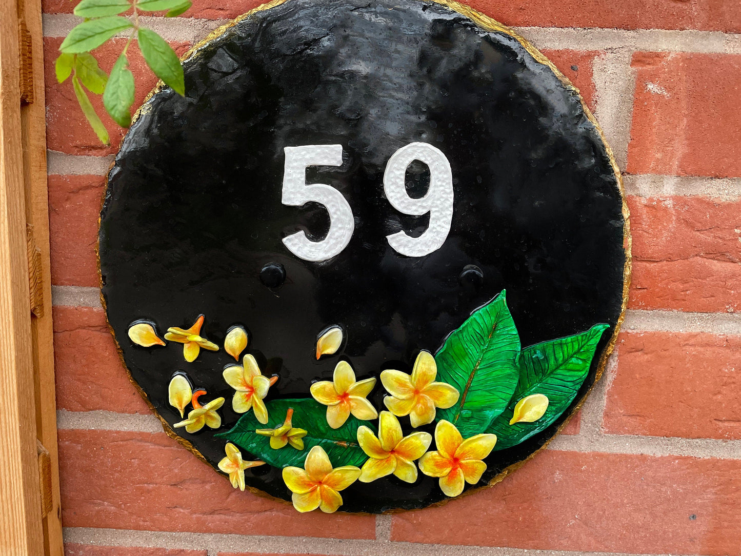 Number Plaques | House number signs | Slate Property Number | Rishstudio mossartbyrishstudio
