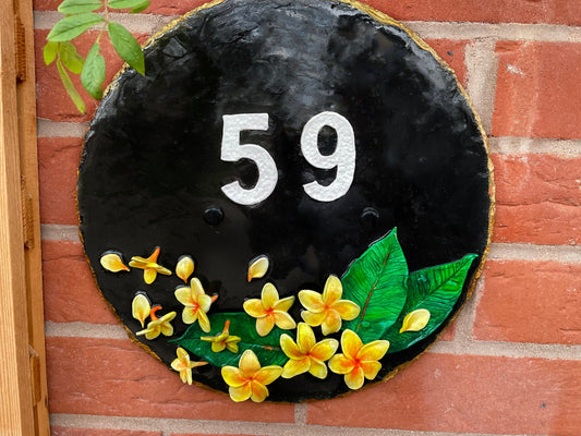Number Plaques | House number signs | Slate Property Number | Rishstudio mossartbyrishstudio