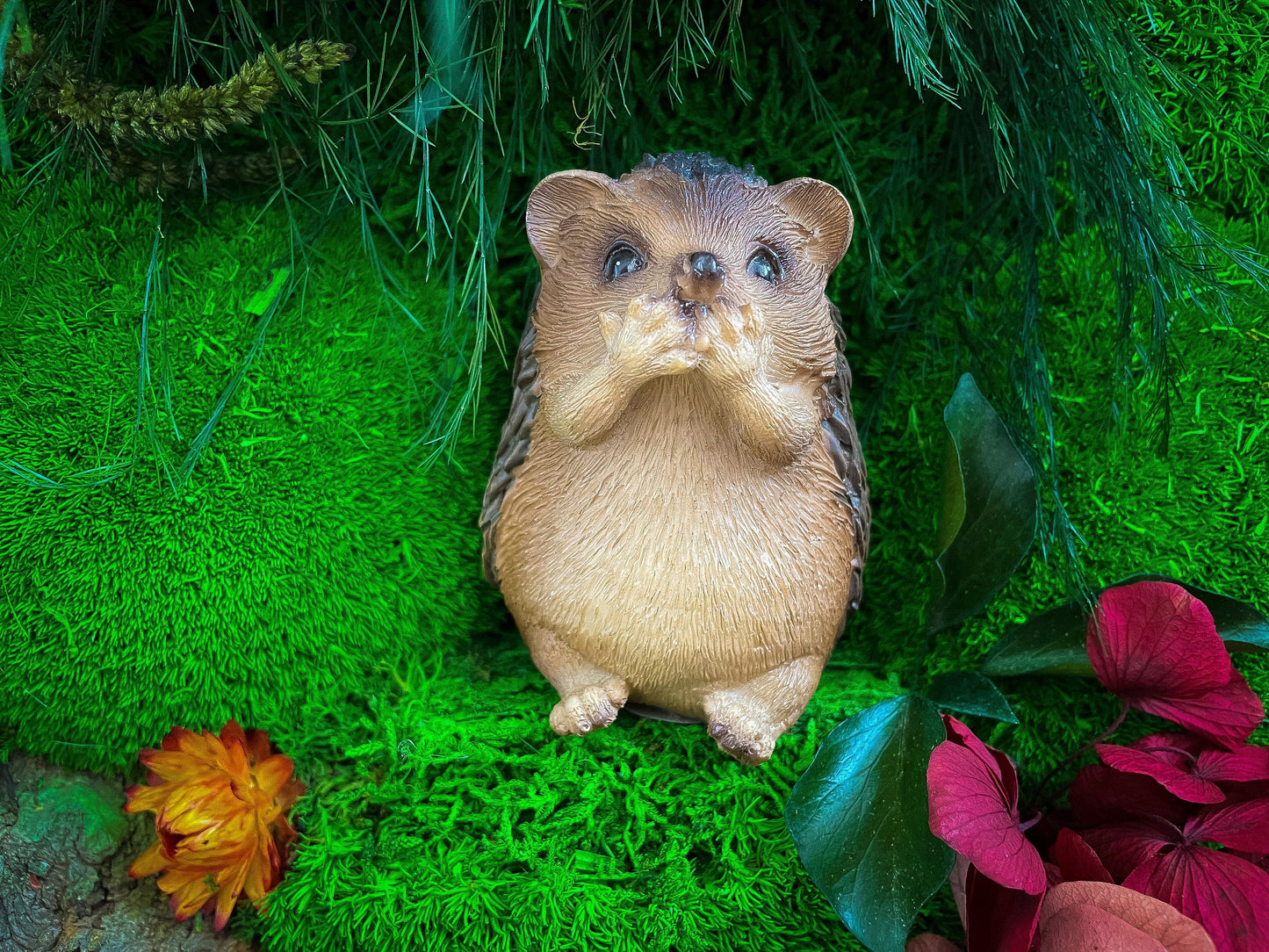 Moss Wall Art | Hedgehog Ornament | Hedgehog House mossartbyrishstudio